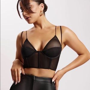 Meshki Angelique Demi Cup Mesh Bustier